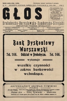 Głos Drohobycko-Borysławsko-Samborsko-Stryjski : bezpłatny tygodnik informacyjny. 1930, nr 18