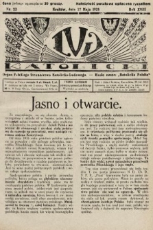 Lud Katolicki : organ Polskiego Stronnictwa Katolicko-Ludowego. 1928, nr 22