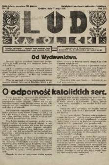 Lud Katolicki : tygodnik ilustrowany : naczelny ogran Polskiego Stronnictwa Katolicko-Ludowego. 1931, nr 20