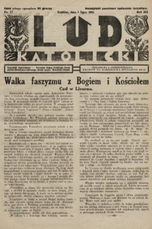 Lud Katolicki : tygodnik ilustrowany : naczelny ogran Polskiego Stronnictwa Katolicko-Ludowego. 1931, nr 27