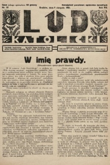 Lud Katolicki : tygodnik ilustrowany : naczelny ogran Polskiego Stronnictwa Katolicko-Ludowego. 1931, nr 32