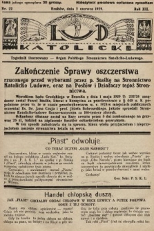 Lud Katolicki : tygodnik ilustrowany : organ Polskiego Stronnictwa Katolicko-Ludowego. 1929, nr 22
