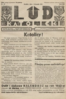 Lud Katolicki : tygodnik ilustrowany : naczelny ogran Polskiego Stronnictwa Katolicko-Ludowego. 1931, nr 44