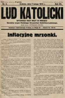 Lud Katolicki : naczelny organ Polskiego Stronnictwa Katolicko-Ludowego. 1932, nr 3