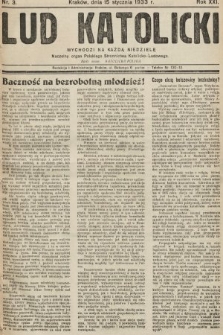 Lud Katolicki : naczelny organ Polskiego Stronnictwa Katolicko-Ludowego. 1933, nr 3