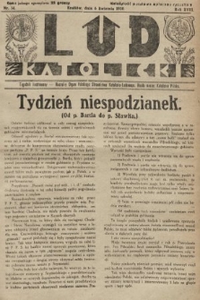 Lud Katolicki : tygodnik ilustrowany : naczelny ogran Polskiego Stronnictwa Katolicko-Ludowego. 1930, nr 14