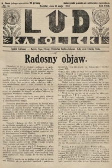 Lud Katolicki : tygodnik ilustrowany : naczelny ogran Polskiego Stronnictwa Katolicko-Ludowego. 1930, nr 20