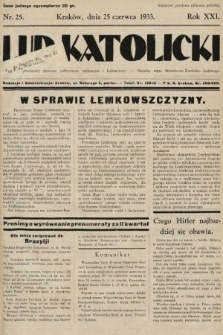 Lud Katolicki : tygodnik poświęcony sprawom politycznym, społecznym i kulturalnym : naczelny organ Stronnictwa Katolicko-Ludowego. 1933, nr 25