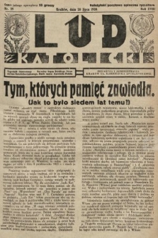 Lud Katolicki : tygodnik ilustrowany : naczelny ogran Polskiego Stronnictwa Katolicko-Ludowego. 1930, nr 29