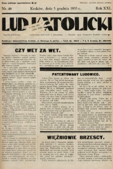 Lud Katolicki : tygodnik poświęcony sprawom politycznym, społecznym i kulturalnym : naczelny organ Stronnictwa Katolicko-Ludowego. 1933, nr 48