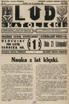 Lud Katolicki : tygodnik ilustrowany : naczelny ogran Polskiego Stronnictwa Katolicko-Ludowego. 1930, nr 47