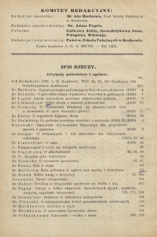 Położna : organ Stowarzyszenia Zawodowego Położnych. 1929, spis rzeczy