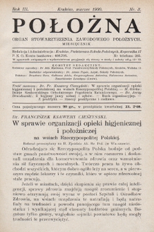 Położna : organ Stowarzyszenia Zawodowego Położnych. 1930, nr 3