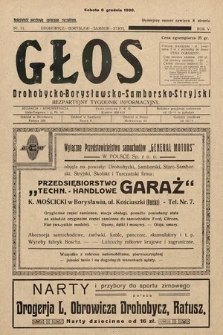 Głos Drohobycko-Borysławsko-Samborsko-Stryjski : bezpłatny tygodnik informacyjny. 1930, nr 31