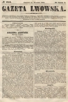 Gazeta Lwowska. 1855, nr 210