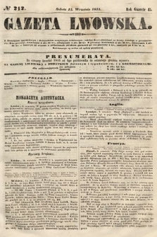 Gazeta Lwowska. 1855, nr 212