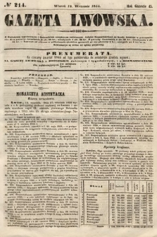 Gazeta Lwowska. 1855, nr 214