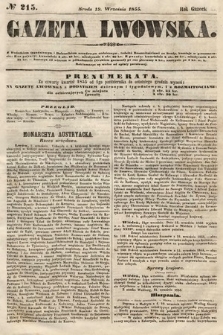 Gazeta Lwowska. 1855, nr 215