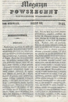 Magazyn Powszechny : dziennik użytecznych wiadomości. T. 9, 1844, z. 7