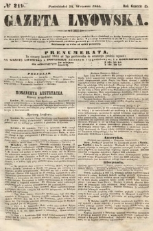 Gazeta Lwowska. 1855, nr 219