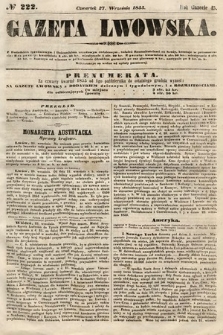 Gazeta Lwowska. 1855, nr 222