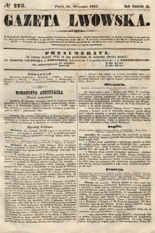 Gazeta Lwowska. 1855, nr 223