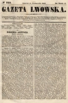 Gazeta Lwowska. 1855, nr 233