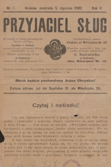 Przyjaciel Sług. 1902, nr 1