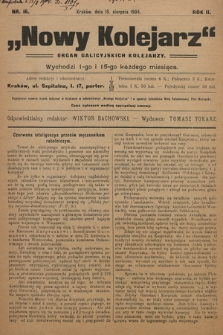 Nowy Kolejarz : organ galicyjskich kolejarzy. 1904, nr 16