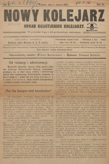 Nowy Kolejarz : organ galicyjskich kolejarzy. 1905, nr 5