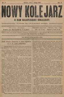 Nowy Kolejarz : organ galicyjskich kolejarzy. 1907, nr 3