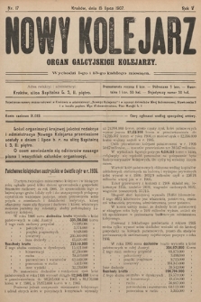Nowy Kolejarz : organ galicyjskich kolejarzy. 1907, nr 17