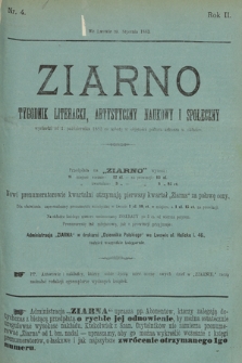 Ziarno : tygodnik literacki, artystyczny, naukowy i społeczny. 1883, nr 4