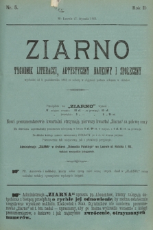 Ziarno : tygodnik literacki, artystyczny, naukowy i społeczny. 1883, nr 5