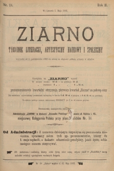 Ziarno : tygodnik literacki, artystyczny, naukowy i społeczny. 1883, nr 18