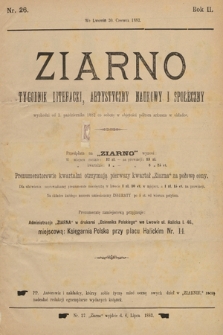 Ziarno : tygodnik literacki, artystyczny, naukowy i społeczny. 1883, nr 26