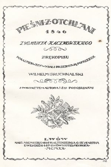 Pieśni z otchłani 1846 Zygmunta Kaczkowskego