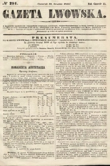 Gazeta Lwowska. 1855, nr 291
