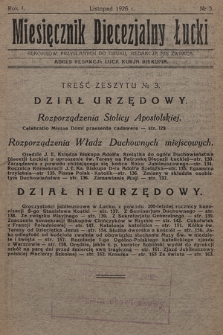Miesięcznik Diecezjalny Łucki. 1926, nr 3