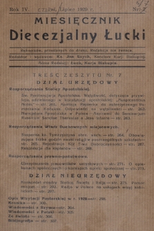 Miesięcznik Diecezjalny Łucki. 1929, nr 6-7