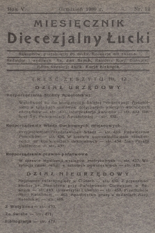 Miesięcznik Diecezjalny Łucki. 1930, nr 12