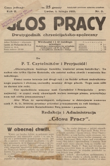 Głos Pracy : dwutygodnik chrześcijańsko-społeczny. 1931, nr 3
