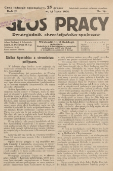 Głos Pracy : dwutygodnik chrześcijańsko-społeczny. 1931, nr 14