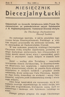 Miesięcznik Diecezjalny Łucki. 1935, nr 5