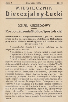 Miesięcznik Diecezjalny Łucki. 1935, nr 6