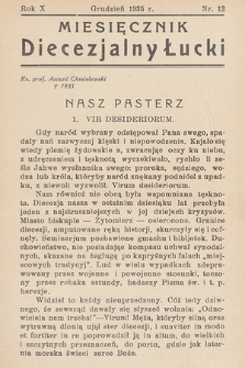 Miesięcznik Diecezjalny Łucki. 1935, nr 12