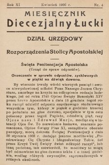 Miesięcznik Diecezjalny Łucki. 1936, nr 4