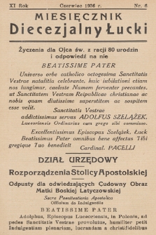 Miesięcznik Diecezjalny Łucki. 1936, nr 6