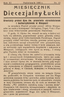 Miesięcznik Diecezjalny Łucki. 1936, nr 10