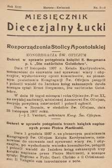 Miesięcznik Diecezjalny Łucki. 1938, nr 3-4